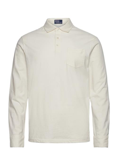 Classic Fit Sueded Jersey Polo Shirt Polo Ralph Lauren Cream