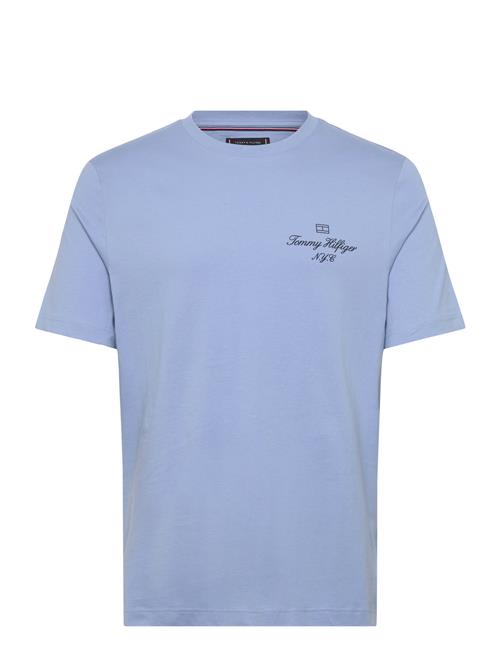 Outline Flag Script Tee Tommy Hilfiger Blue