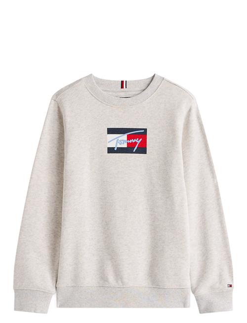 Tommy Script Flag Sweatshirt Tommy Hilfiger Grey