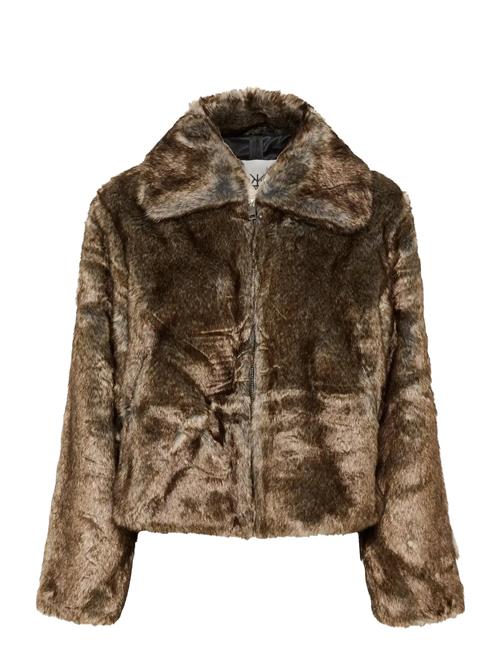 Kbcarol Fur Jacket Karen By Simonsen Brown
