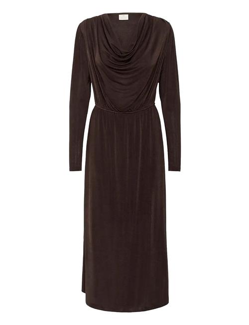Kagina Jersey Dress Kaffe Brown