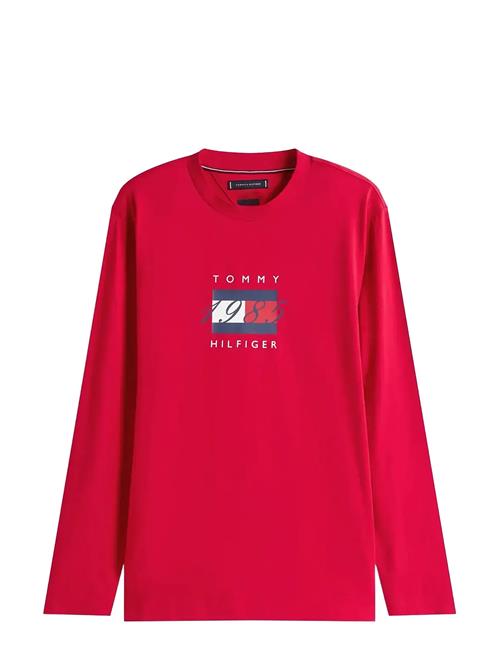 Linear Flag Graphic Ls Tee Tommy Hilfiger Red
