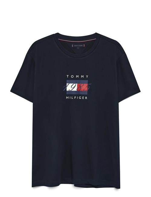 Linear Flag Graphic Tee Tommy Hilfiger Navy