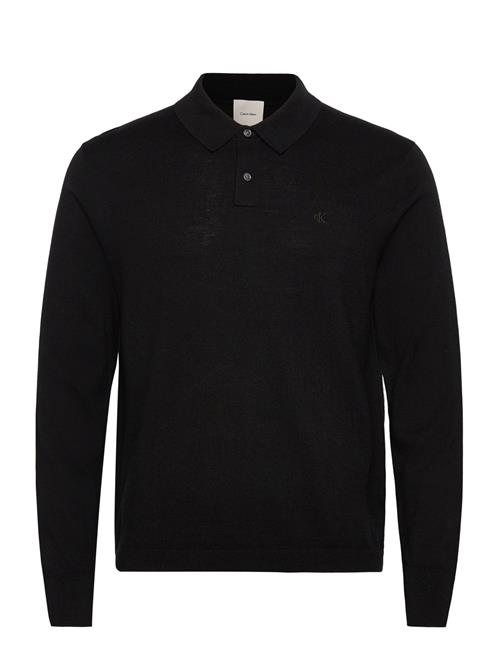 Ls 100 Merino Polo 14Gg Calvin Klein Black