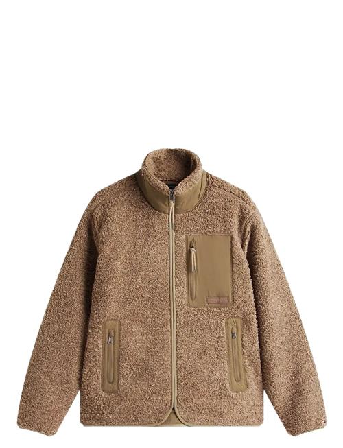 Teddy Fleece Zip Through Tommy Hilfiger Brown
