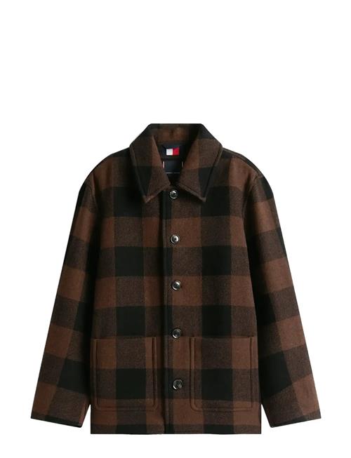 Wool Dbl Face Check Chore Jkt Tommy Hilfiger Brown