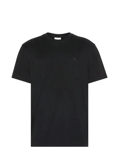 Ss Supima Chest Emb Crewneck Tee Calvin Klein Black