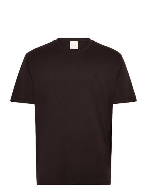 Ss Supima Chest Emb Crewneck Tee Calvin Klein Brown