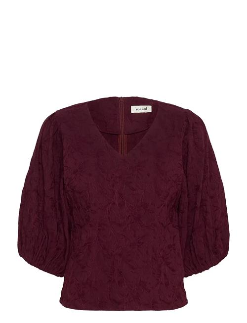 Slmaybel Blouse 3/4 Soaked In Luxury Burgundy