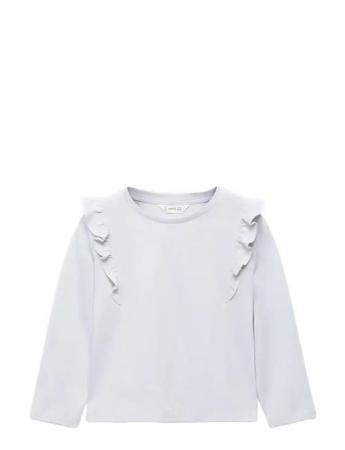 Frills Cotton T-Shirt Mango Blue