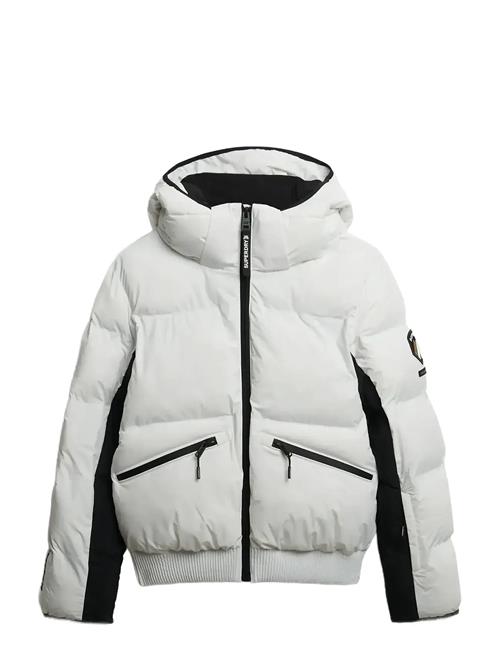 Hooded Ski Bomber Jacket Superdry Sport White