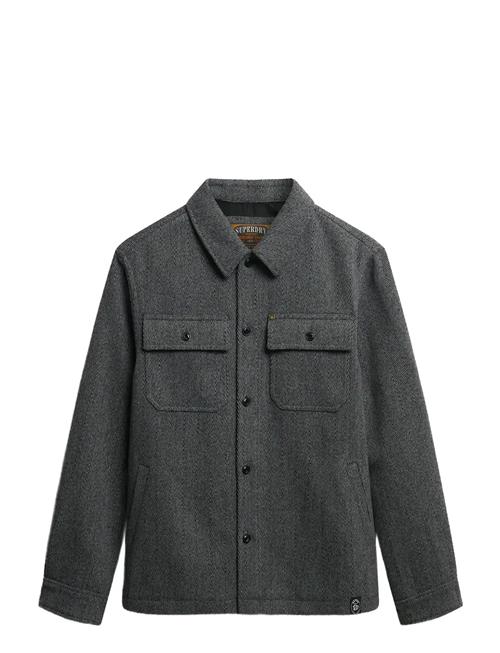Merchant Herringb Overshirt Superdry Grey