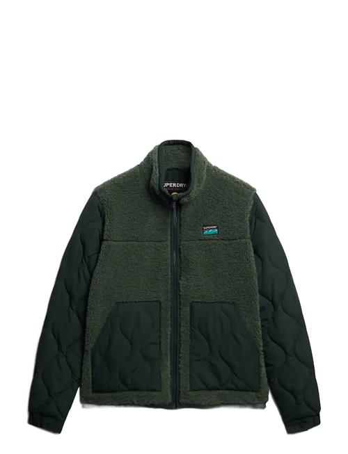 Fleece Hybrid Jacket Superdry Khaki
