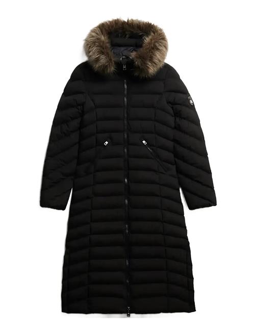 Fuji Faux Fur Hooded Longline Superdry Black