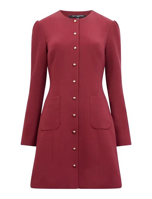 Celie Button Through Dress French Connection Burgundy