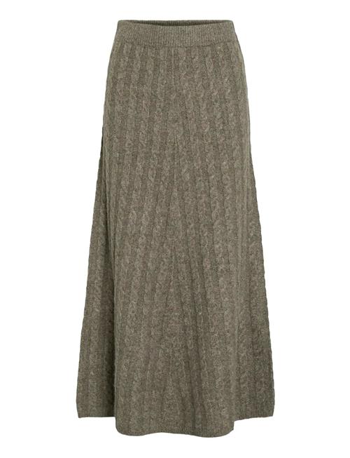 Virelli Ankle Cable Knit Skirt/Bfs Vila Brown