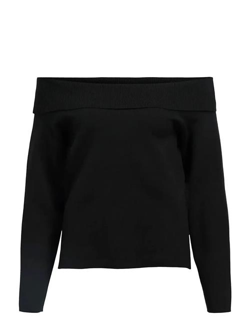 Objreynard L/S Re Off Shoulder Knit Div Object Black