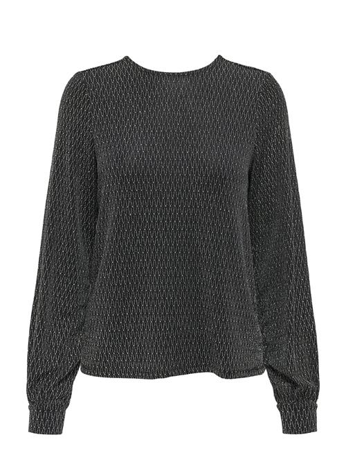 Onlcarol L/S Glitter Bow Top Box Jrs ONLY Black