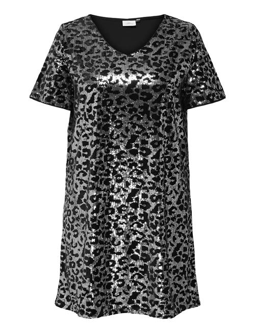 Carleonora Life S/S V-Neck Abk Dress ONLY Carmakoma Black