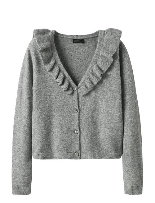 Nlfreave Ls Flounce Knit Cardigan LMTD Grey