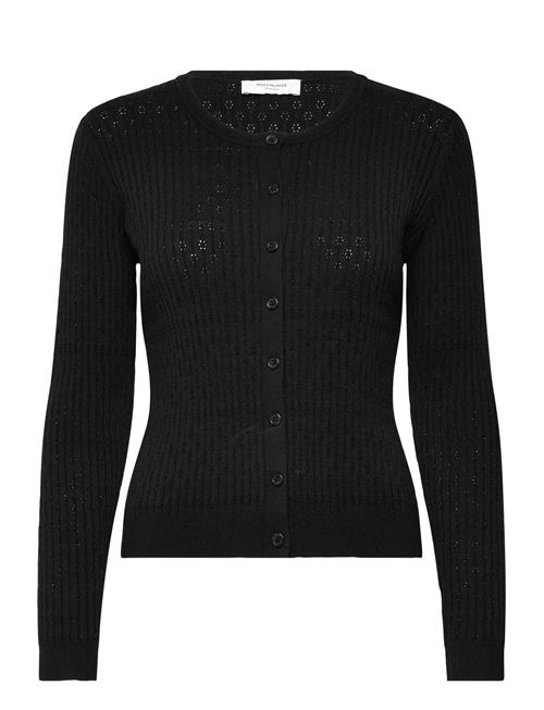 Rwdarcy Ls Pointelle Cardigan Rosemunde Black