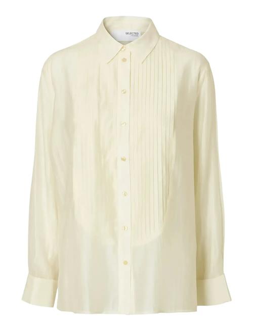Slfiris Relaxed Ls Shirt B Selected Cream
