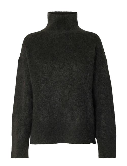 Slfmira Mohair Ls Knit High-Neck Selected Grey