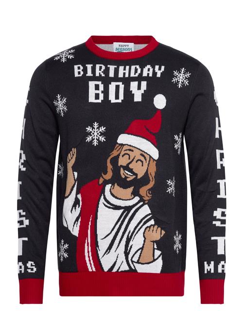 The Birthday Boy Christmas Sweater Happy Seasons Black