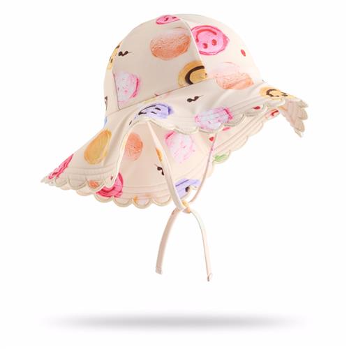 Molo Nuka Badehætte Smile Scoops  Smile Scoops 3-5 Y  Hvid  3-5 år  kvinde