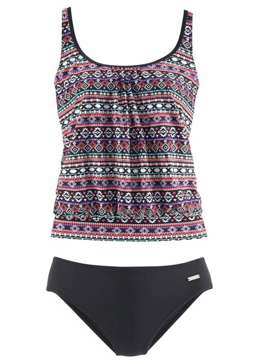 LASCANA Tankini  blandingsfarvet / sort
