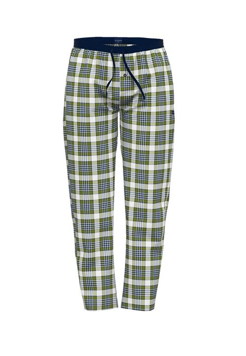 TOM TAILOR Pyjamasbukser  navy / siv / hvid