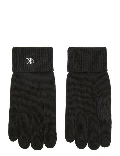 Ck Fine Rib Gloves Calvin Klein Black