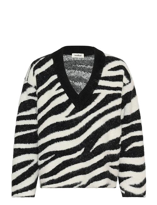 Slsorea V-Neck Pullover Soaked In Luxury Black