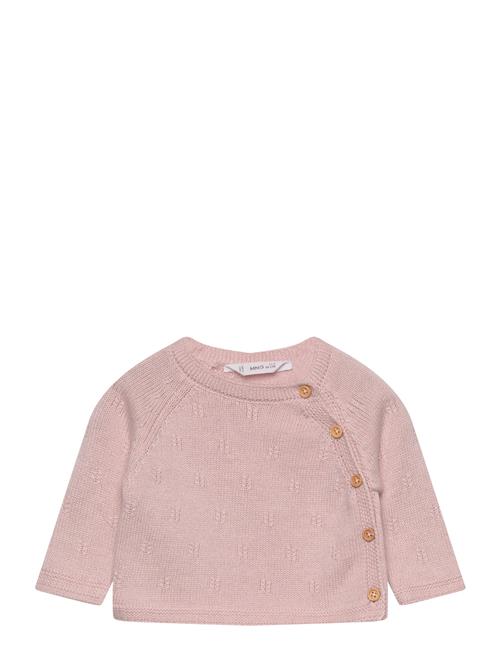 Buttons Detail Knit Sweater Mango Pink