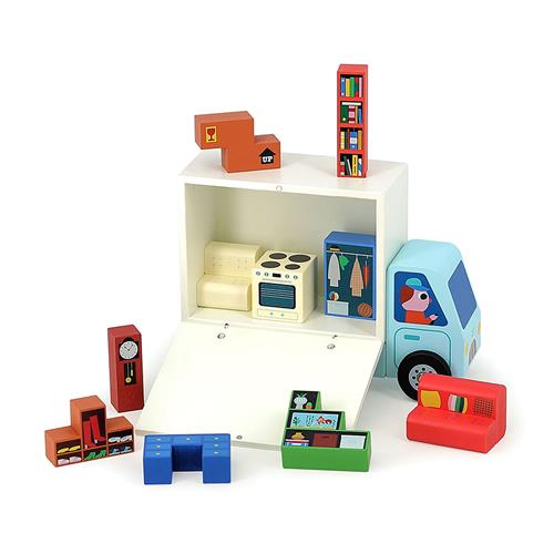 Vilac Vilac Logikspil I Træ - Puslespil Med Flyttebil - 19 Brikker Multi  Multi-Onesize Wood Hvid  One Size  unisex