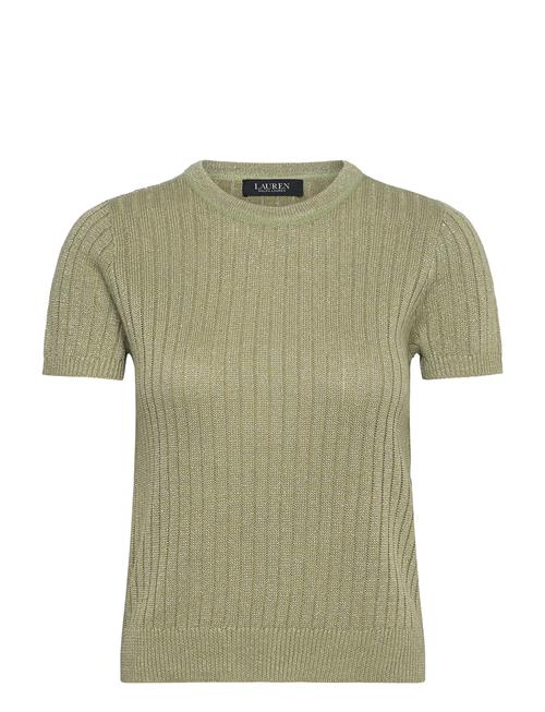 Metallic Rib-Knit Short-Sleeve Sweater Lauren Ralph Lauren Green