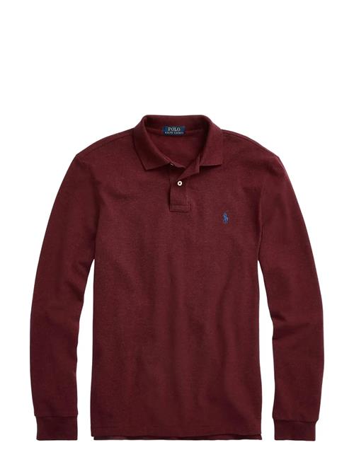 Custom Slim Fit Mesh Polo Shirt Polo Ralph Lauren Burgundy