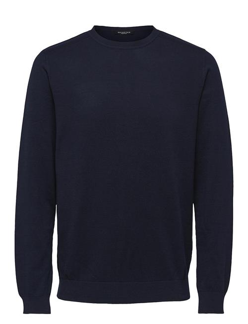 Slhberg Crew Neck Noos Selected Navy