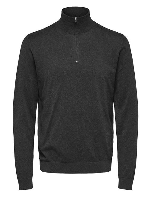 Slhberg Ls Half Zip Noos Selected Grey