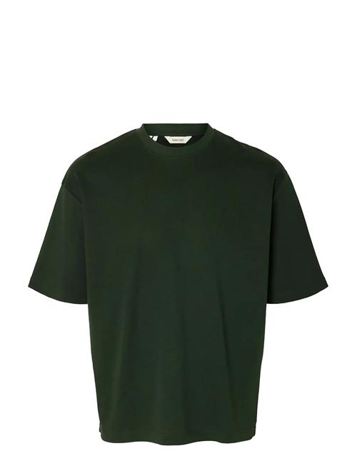 Slhlooseoscar Ss O-Neck Tee Noos Selected Khaki