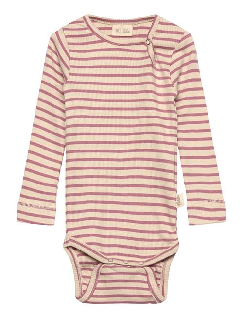Body L/S Modal Striped Petit Piao Pink
