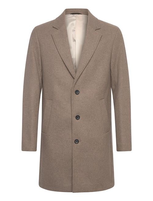 Jack & Jones Jjeharrison Wool Blend Coat Sn Jack & J S Beige