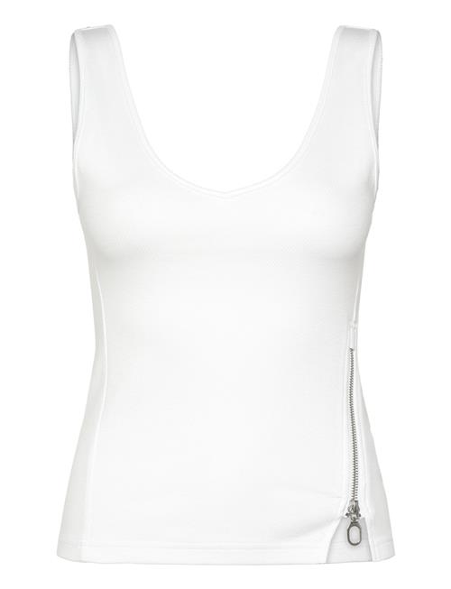 Asymmetrical Zip Slim Tank Top Wmn G-Star White