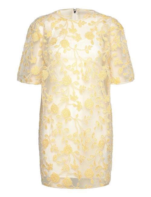 Flower Beads Boxy Dress ROTATE Birger Christensen Yellow