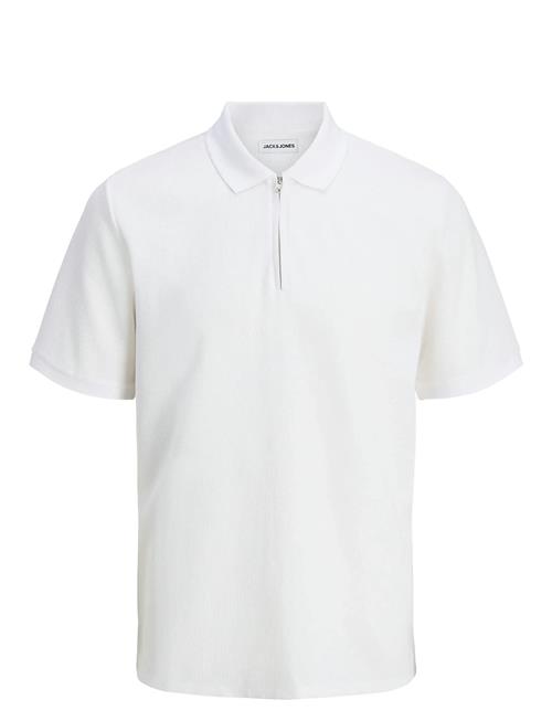 Jack & Jones Jjeaustin Zip Polo Ss Noos Jack & J S White