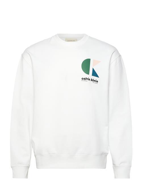 Ls Eu 350Terry Ck Bauhaus Logo C Calvin Klein Jeans White