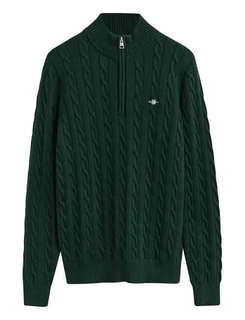 Cotton Cable Half Zip GANT Green