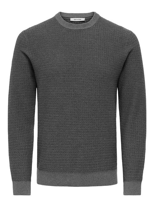 Onsmiguel Reg 12 Structure Crew Knit ONLY & SONS Grey