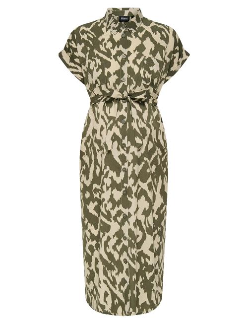 Olmhannover Life S/S Shirt Dress Noos Only Maternity Khaki