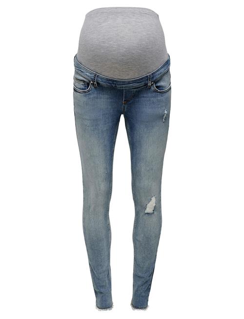 Olmblush Mid Sk Ank Rw Dnm Noos Only Maternity Blue